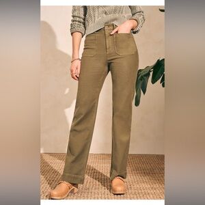 Faherty Military Olive Stretch Terry Patch Pocket Pants 29